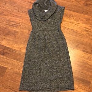 Cowl neck knit dress